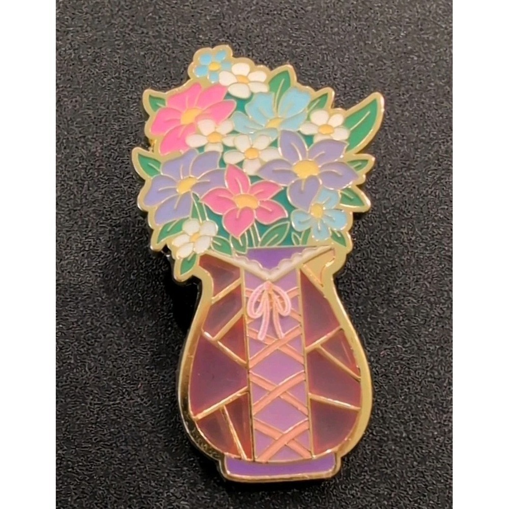 Disney Princess Flower Vase Stain Glass Mystery Pin - Rapunzel Tangled